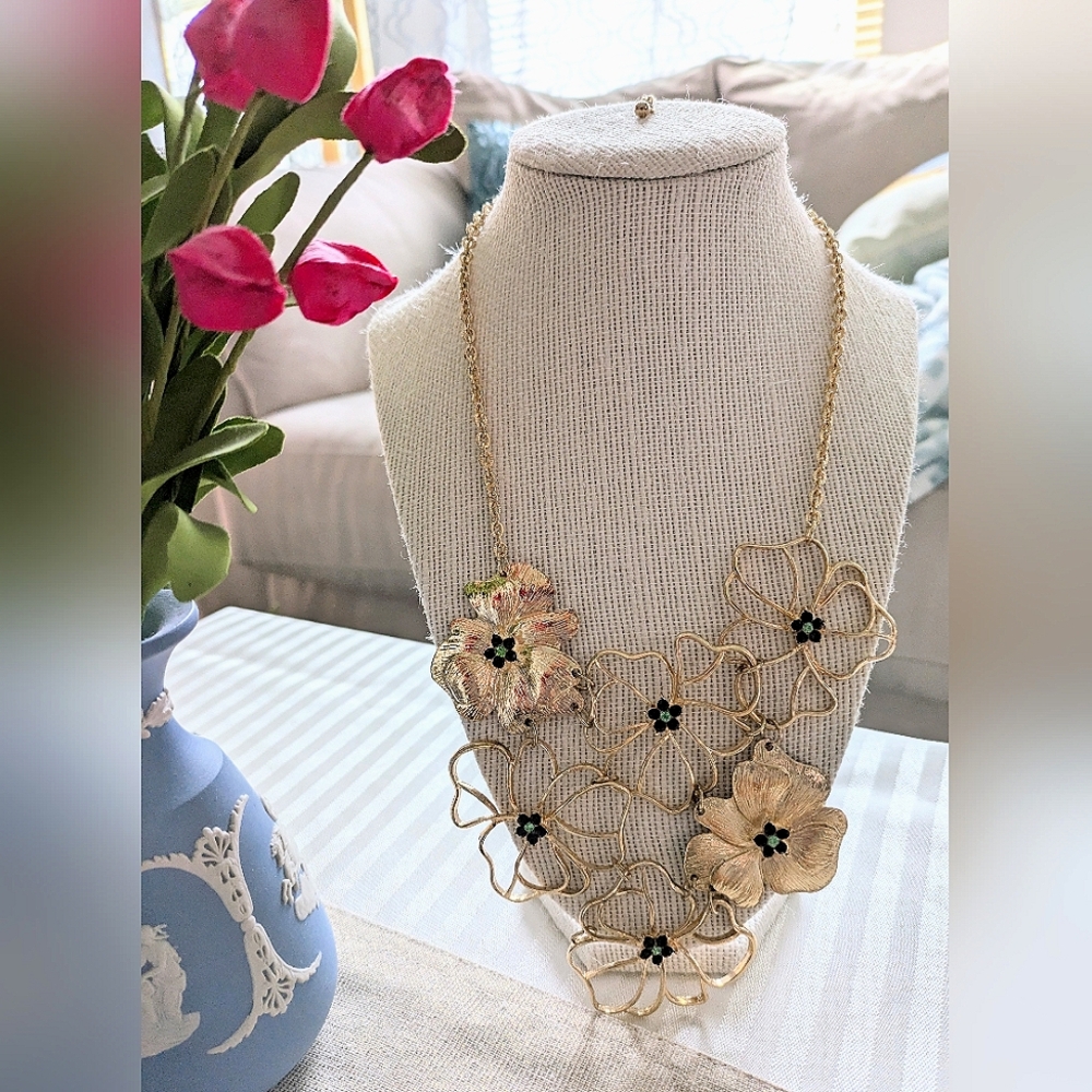 Abstract Floral Necklace